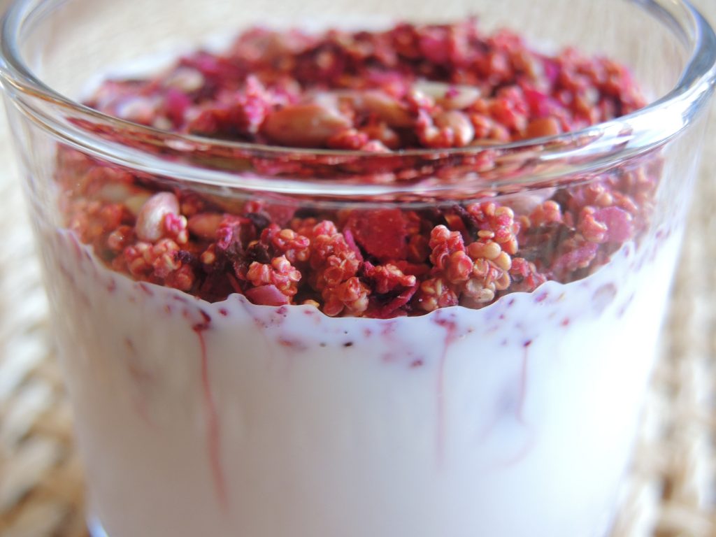 Pink Muesli with Berries